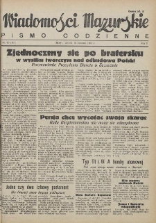 Wiadomości Mazurskie : pismo codzienne. 1946 (R. 2), nr 90 (101)