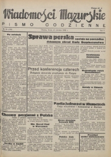 Wiadomości Mazurskie : pismo codzienne. 1946 (R. 2), nr 95 (106)