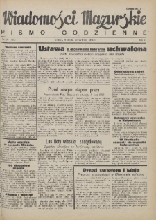 Wiadomości Mazurskie : pismo codzienne. 1946 (R. 2), nr 99 (110)