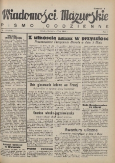 Wiadomości Mazurskie : pismo codzienne. 1946 (R. 2), nr 103 (114)