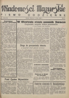 Wiadomości Mazurskie : pismo codzienne. 1946 (R. 2), nr 108 (119)