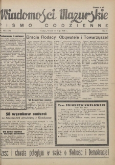 Wiadomości Mazurskie : pismo codzienne. 1946 (R. 2), nr 108 (120)