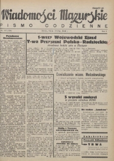 Wiadomości Mazurskie : pismo codzienne. 1946 (R. 2), nr 113 (124)
