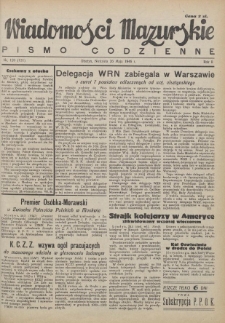 Wiadomości Mazurskie : pismo codzienne. 1946 (R. 2), nr 120 (131)