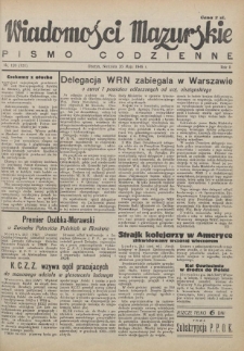 Wiadomości Mazurskie : pismo codzienne. 1946 (R. 2), nr 120 (131)