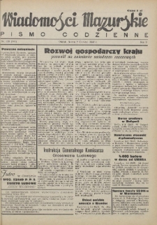 Wiadomości Mazurskie : pismo codzienne. 1946 (R. 2), nr 130 (140)