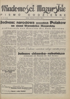Wiadomości Mazurskie : pismo codzienne. 1946 (R. 2), nr 131 (142)