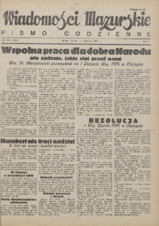 Wiadomości Mazurskie : pismo codzienne. 1946 (R. 2), nr 132 (143)