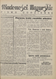 Wiadomości Mazurskie : pismo codzienne. 1946 (R. 2), nr 136 (147)