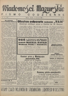 Wiadomości Mazurskie : pismo codzienne. 1946 (R. 2), nr 141 (152)