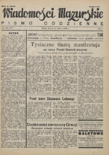 Wiadomości Mazurskie : pismo codzienne. 1946 (R. 2), nr 146 (157)