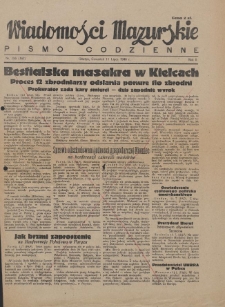 Wiadomości Mazurskie : pismo codzienne. 1946 (R. 2), nr 156 (167)