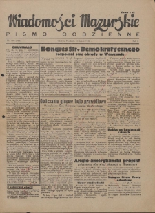 Wiadomości Mazurskie : pismo codzienne. 1946 (R. 2), nr 159 (170)