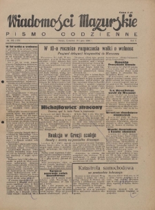 Wiadomości Mazurskie : pismo codzienne. 1946 (R. 2), nr 162 (173)