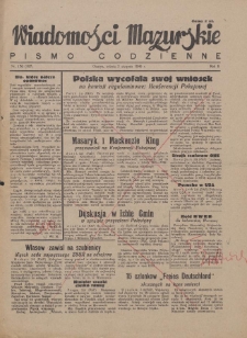 Wiadomości Mazurskie : pismo codzienne. 1946 (R. 2), nr 176 (187)