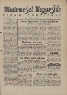 Wiadomości Mazurskie : pismo codzienne. 1946 (R. 2), nr 180 (191)