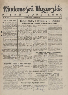 Wiadomości Mazurskie : pismo codzienne. 1946 (R. 2), nr 186 (197)