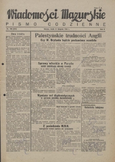 Wiadomości Mazurskie : pismo codzienne. 1946 (R. 2), nr 190 (201)