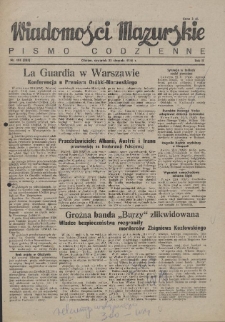 Wiadomości Mazurskie : pismo codzienne. 1946 (R. 2), nr 191 (202)