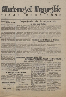 Wiadomości Mazurskie : pismo codzienne. 1946 (R. 2), nr 193 (204)