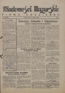 Wiadomości Mazurskie : pismo codzienne. 1946 (R. 2), nr 199 (200)