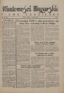Wiadomości Mazurskie : pismo codzienne. 1946 (R. 2), nr 200 (211)