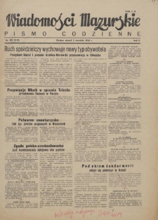 Wiadomości Mazurskie : pismo codzienne. 1946 (R. 2), nr 201 (212)