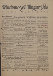 Wiadomości Mazurskie : pismo codzienne. 1946 (R. 2), nr 206 (217)