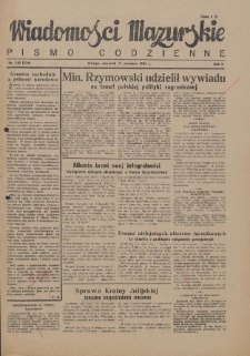 Wiadomości Mazurskie : pismo codzienne. 1946 (R. 2), nr 210 (221)