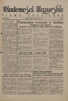 Wiadomości Mazurskie : pismo codzienne. 1946 (R. 2), nr 215 (226)