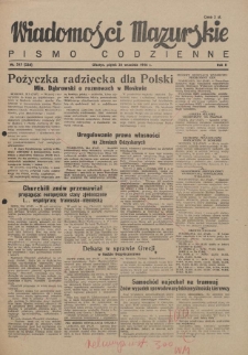 Wiadomości Mazurskie : pismo codzienne. 1946 (R. 2), nr 217 (228)