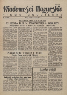 Wiadomości Mazurskie : pismo codzienne. 1946 (R. 2), nr 218 (229)