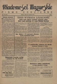Wiadomości Mazurskie : pismo codzienne. 1946 (R. 2), nr 224 (235)
