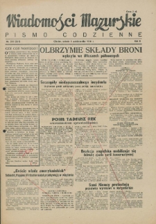 Wiadomości Mazurskie : pismo codzienne. 1946 (R. 2), nr 230 (241)