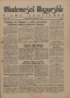 Wiadomości Mazurskie : pismo codzienne. 1946 (R. 2), nr 235 (246)