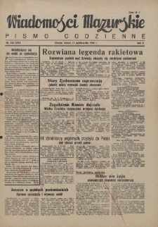 Wiadomości Mazurskie : pismo codzienne. 1946 (R. 2), nr 238 (249)