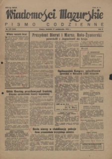 Wiadomości Mazurskie : pismo codzienne. 1946 (R. 2), nr 249 (260)
