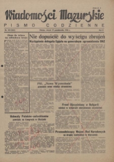 Wiadomości Mazurskie : pismo codzienne. 1946 (R. 2), nr 250 (261)