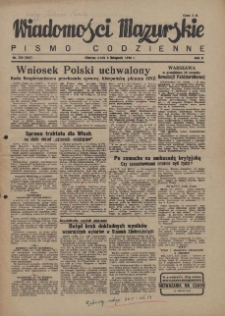 Wiadomości Mazurskie : pismo codzienne. 1946 (R. 2), nr 256 (267)