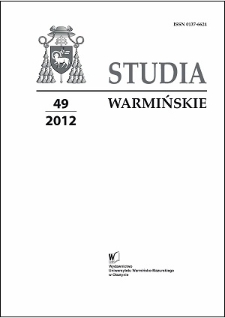 Studia Warmińskie T. 49 (2012) - cały numer