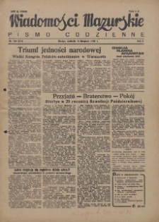 Wiadomości Mazurskie : pismo codzienne. 1946 (R. 2), nr 260 (271)