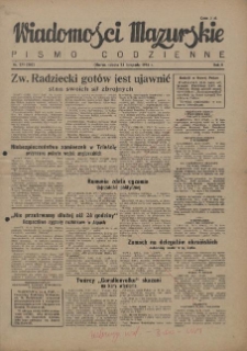 Wiadomości Mazurskie : pismo codzienne. 1946 (R. 2), nr 271 (282)