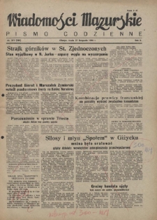 Wiadomości Mazurskie : pismo codzienne. 1946 (R. 2), nr 274 (285)