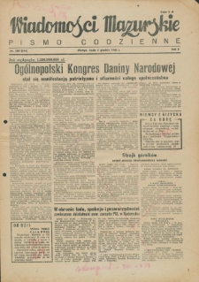 Wiadomości Mazurskie : pismo codzienne. 1946 (R. 2), nr 280 (291)