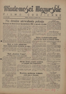 Wiadomości Mazurskie : pismo codzienne. 1946 (R. 2), nr 286 (297)