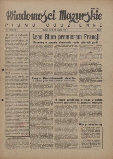 Wiadomości Mazurskie : pismo codzienne. 1946 (R. 2), nr 288 (299)