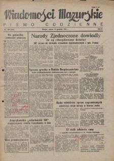 Wiadomości Mazurskie : pismo codzienne. 1946 (R. 2), nr 289 (300)