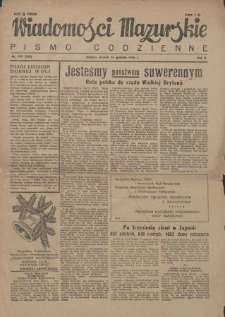 Wiadomości Mazurskie : pismo codzienne. 1946 (R. 2), nr 297 (308)
