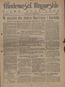 Wiadomości Mazurskie : pismo codzienne. 1946 (R. 2), nr 300 (311)