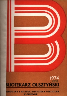 Bibliotekarz Olsztyński, 1974, nr 2